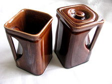 CUNARD LINE vintage CUBE TEAPOT & CREAMER George Clews & Co Liverpool 4.5" 8 ozs