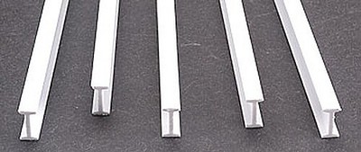 Plastruct I Beam Styrene 7/16 (5) - Model Scratch Building Plastic Strips