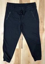 Athleta Bounce Back Jogger Womens Large Black Sweat Wicking Athleisure Comfort