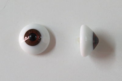 Yeux Sulfure Marron 24mm – Yeux De Rechange Pour Poupée Ancienne, En Verre (Brown Paper Weight Eyes)