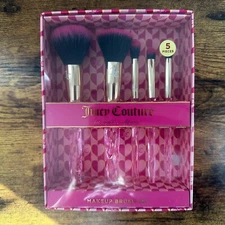 New Juicy Couture Makeup Cosmetic Brush Set Powder Plush Blending