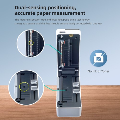 VRETTI Thermal Shipping Label Printer 4x6 w 1000 Labels Bluetooth iPhone Android - Picture 5 of 9