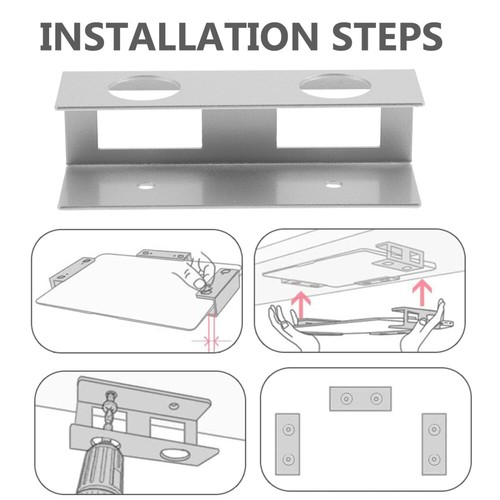 1 Set Under Desk Laptop Mount Tablet Mounting Bracket Laptop Holder Bracket - Afbeelding 8 van 12