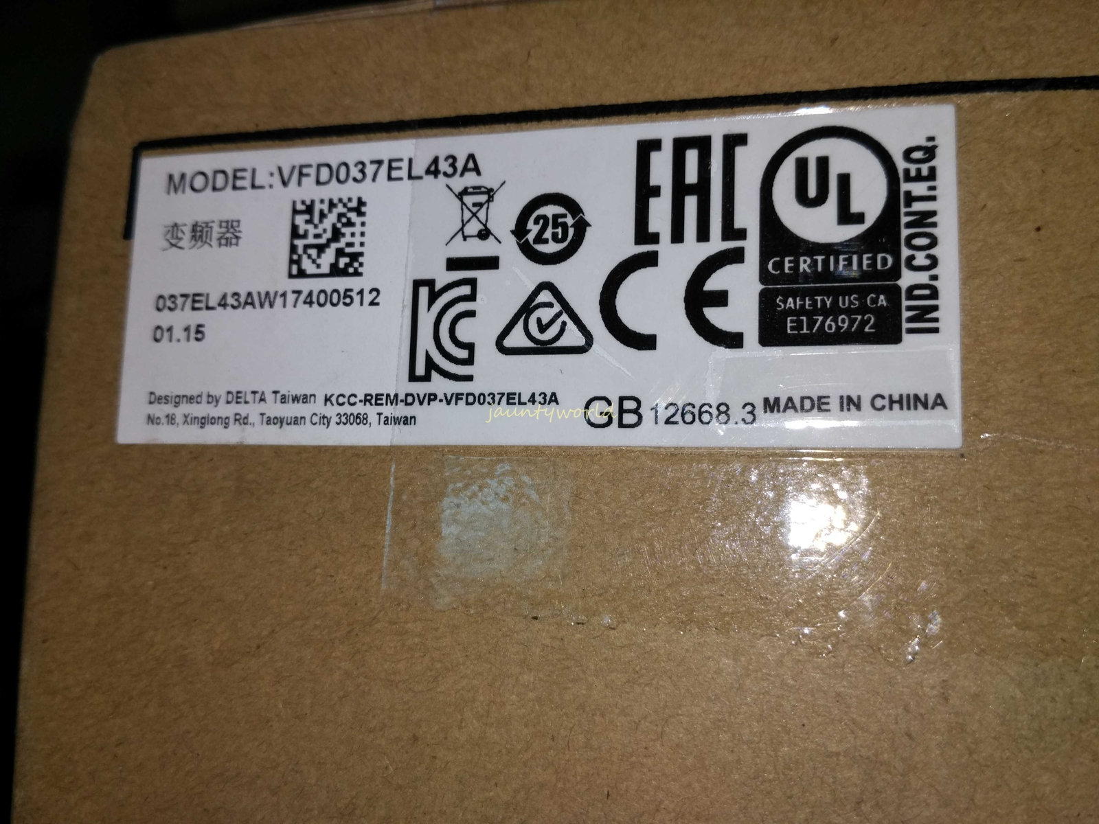 one Delta Inverter VFD-EL 5HP 3.7KW 480V 3PH VFD037EL43A | eBay