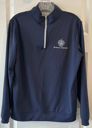 Peter Millar Perth Performance Quarter Zip Navy Pullover Golf Mens Size Small