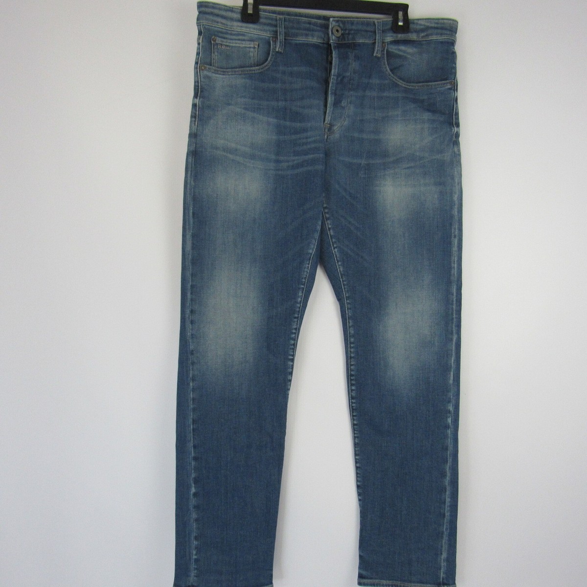G-star raw denim 3301 straight blue jeans men's (fits 34x31