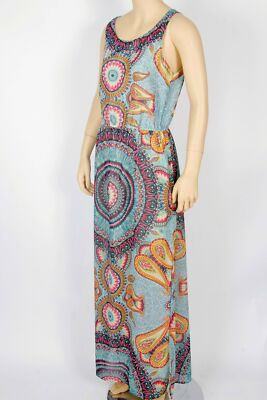 bohemian dresses forever 21 NWOT Contemporary Boho Print Maxi Dress-Size Small rouched bust Bridal Shower Dresses | Size:14/XL plp-17243 Bohemian attire