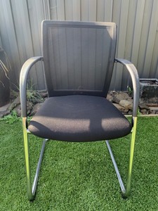 Used Black Office Chair Desk Chair Home Office Chair Black Chrome Ebay