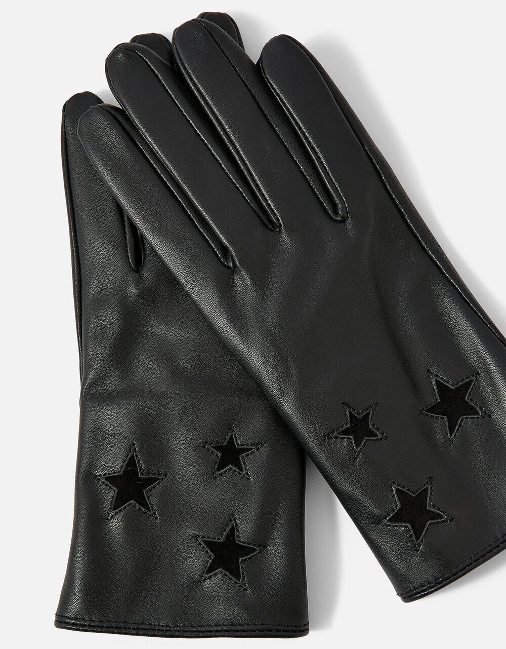 Accessorize Luxe star leather gloves, size S/M, new with tags, real leather