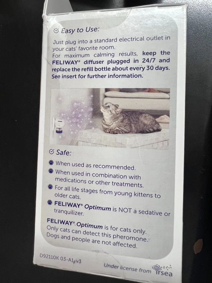 Kit difusor de feromonas calmante Feliway Optimum Cat 30 días EXP 2026 3105 Foto 3 de 4