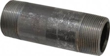 Value Collection Schedule 80, 1-1/2" Diam x 5" Long Black Pipe Nipple Threaded