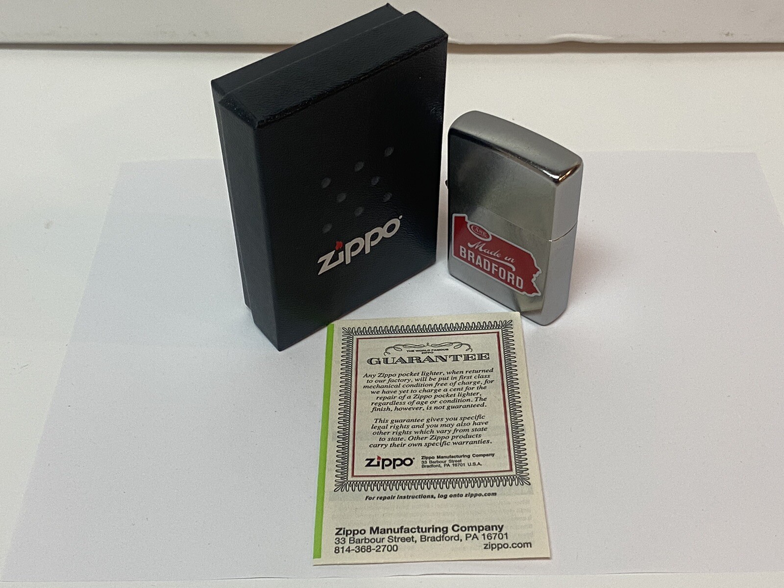 ZIPPO USA 2019 CASE XX BRADFORD PENNSYLVANIA STREET CHROME LIGHTER