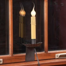 2 Raised Windowsill Light in Smokey Black Tin - electric