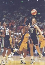 Penny Toler Los Angeles Sparks and Sue Wicks New York Liberty figh- Old Photo