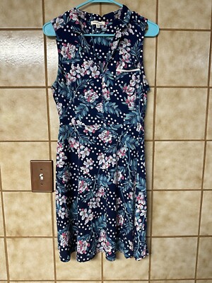 Monteau Sleeveless Floral Collared Dress, Preppy Vacationcore Boho Summer Sz XL | eBay Monteau Sleeveless Floral Collared Dress, Preppy Vacationcore Boho Summer Sz XL | eBay