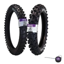 Hoosier Racing MX Tire 80/100-21 MX25S Front & 110/90-19 IMX25 Rear w/ Keychain