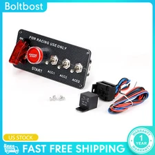 12V 5-in-1 Ignition Switch Panel w/ Engine Start Button for Cars & Trucks
