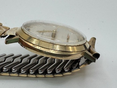 Vintage Men's Helbros Mechanical Gold Tone Diamond Dial USA Watch WORKS - Picture 10 of 17