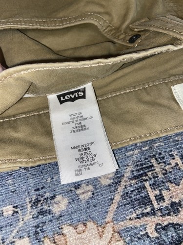 Levi's Boys' 511 Slim Fit Khaki Pants Soft Brushed  Size 18 Reg 29x29 - Picture 5 of 9