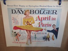 1952 April In Paris Original Half Sheet Movie Poster Doris Day Ray Bolger