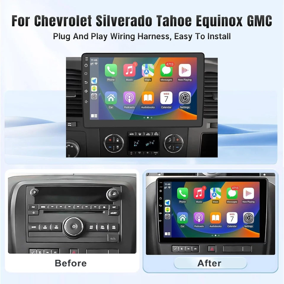 For Suzuki XL7 2007 2008 2009 Android 14 Car Radio Stereo GPS NAVI Apple Carplay Foto 4 de 4