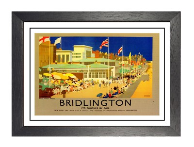 Bridlington 16 Railway Vintage Poster Beautiful View Beach Picture