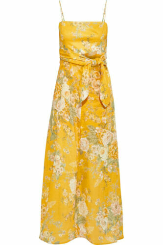 zimmermann halcyon flutter linen midi dress ZIMMERMANN Halcyon Flutter linen midi dress size 4 New