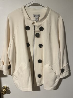 Jessica London big black Kesper button For Show jacket, Zip