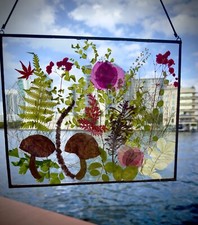 Large flower frame, Dried Pressed Flower, Pressed flower art, dried flowers