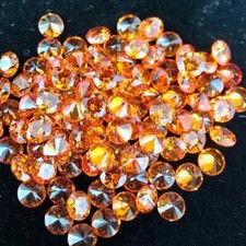 5.5 MM Round Cut AAA Grade Orange Sapphire Cubic Zirconia Top Color and Luster