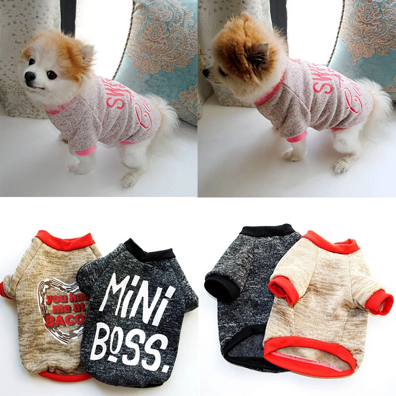 Perro Mascota Vellón Ropa Cálido Suéter Abrigo Invierno Cachorro Chaqueta Ropa Camiseta ☆ Foto 4 de 4