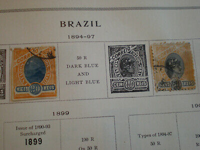 1920-22 Brazil Brasil 100 Reis Used Hinged Stamp