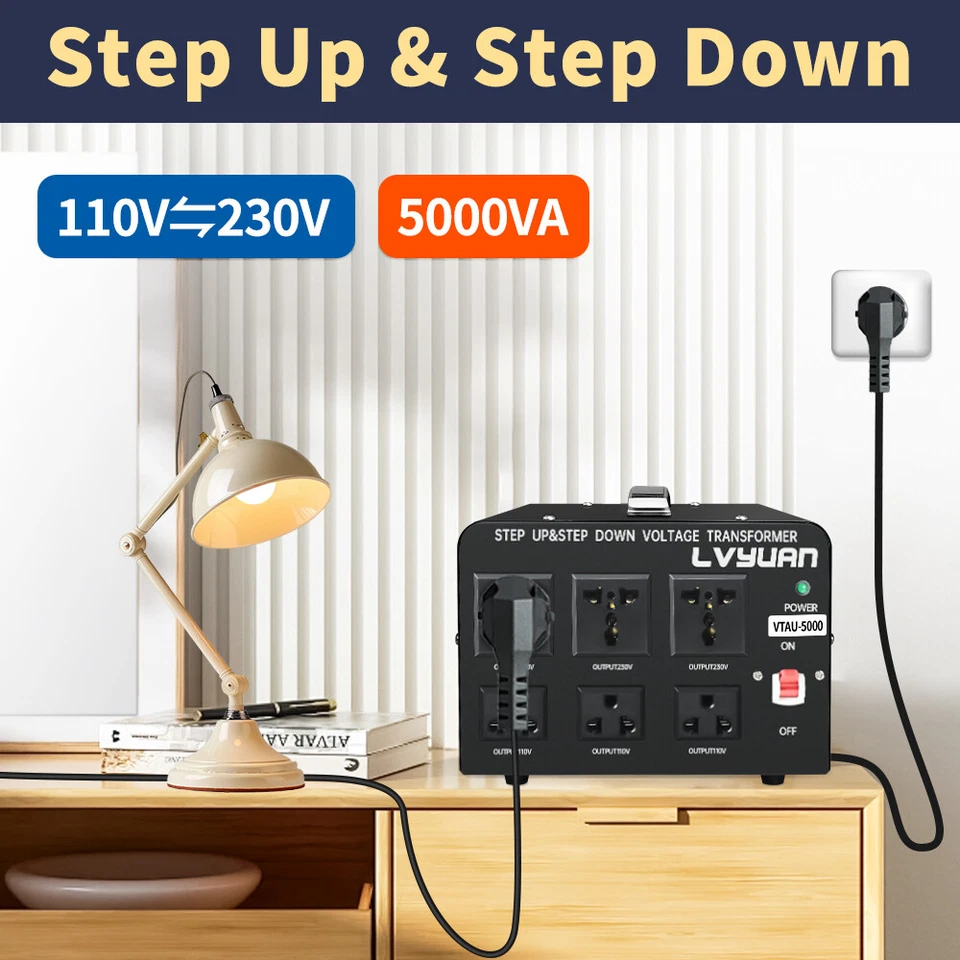 3000W 5000W Voltage Transformer Converter Step Up 110V-240V Step Down 240V-110V - image 4 of 4
