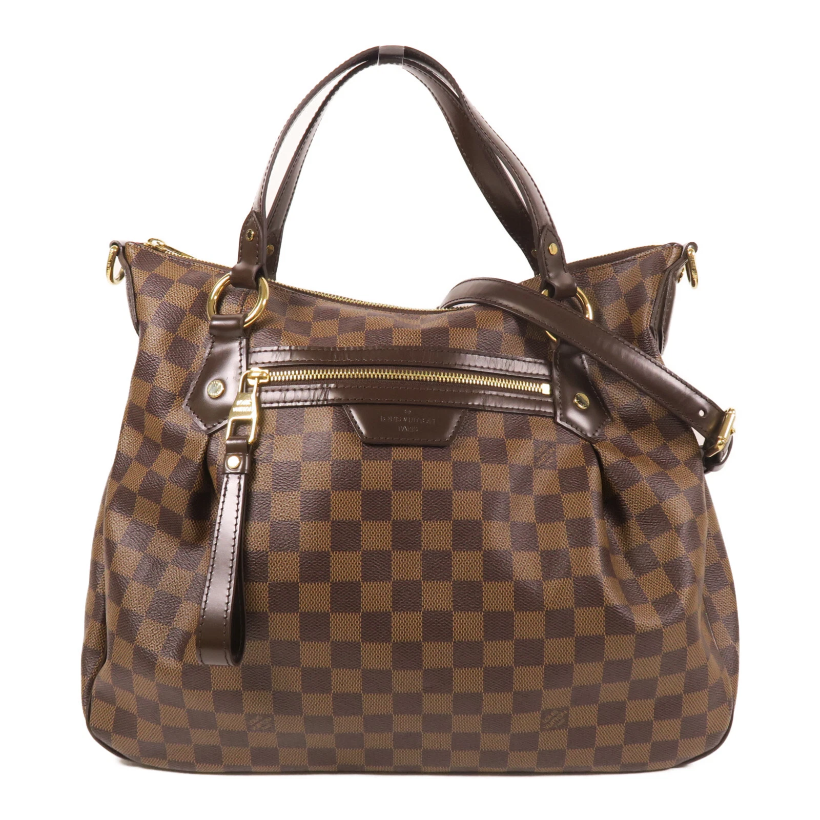 LOUIS VUITTON（LV） Borsa a tracolla Louis Vuitton LV GHW Evora MM 2 vie N41131 marrone damier