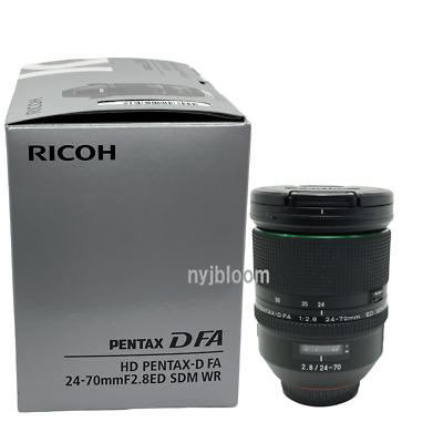 New HD PENTAX D FA 24-70mm f/2.8 ED SDM WR Lens K-mount Pentax-D