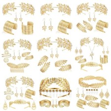 Women Grecian Goddesses Costume Accessories Set Roman Toga Party Headband Jewelr