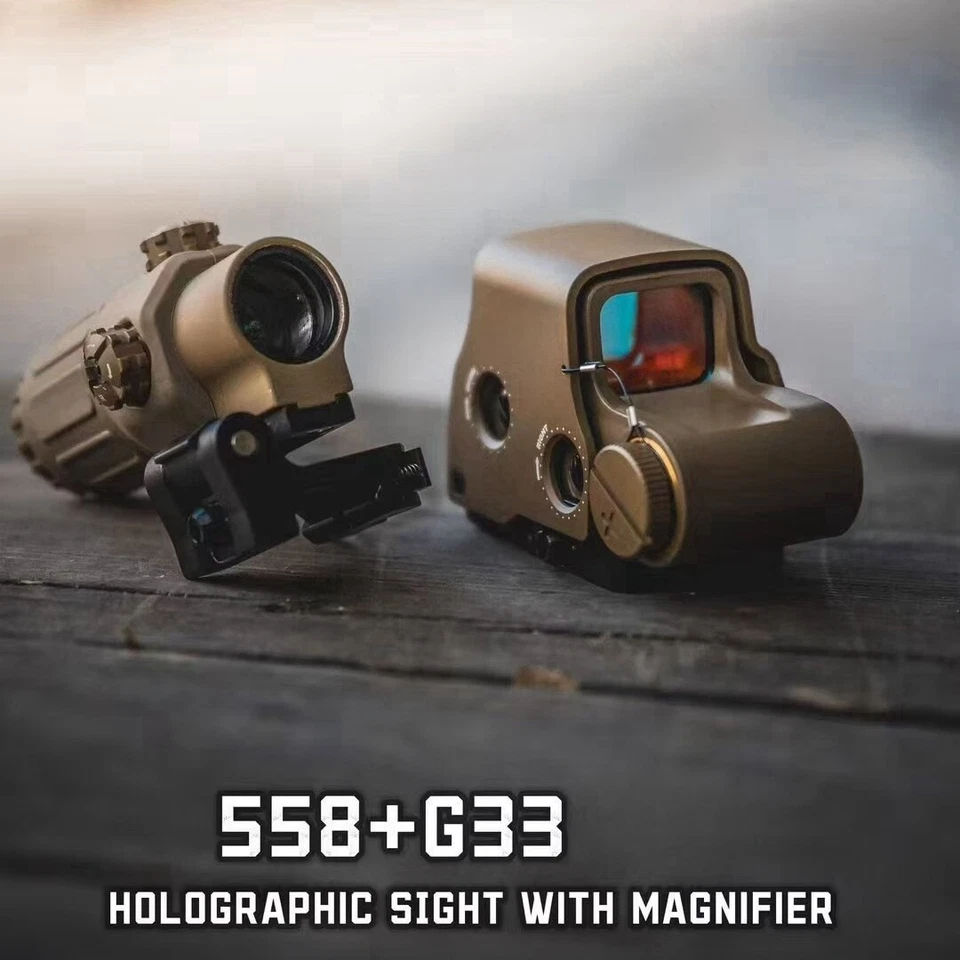 558+G33 Lupa QD Side EXPS3-2 Holográfica Rojo Verde Punto Vista Reflex Réplica Foto 2 de 4