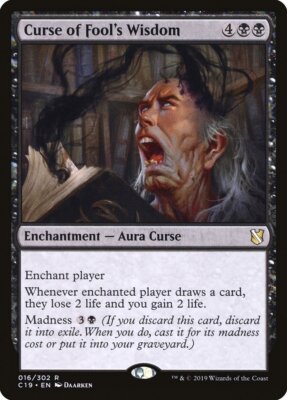 Curse of Fool's Wisdom [Commander 2019] Magic MTG