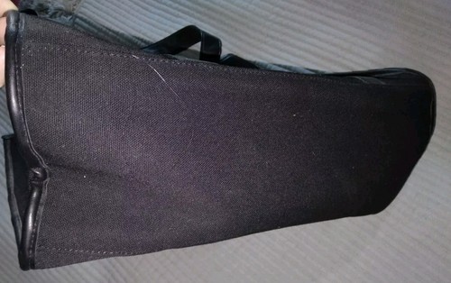 River Island Black Canvas Large Tote Bag Shopping,uni,College, Work Size - Picture 6 of 8