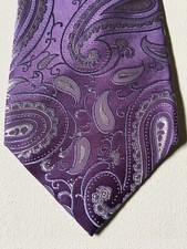 Geoffrey Beene Lavender Paisley Silk Tie NEW 3.75" X 59"