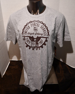 UPS (United Parcel Service) T-shirt ''Bicycle Delivery since 1907''  XL NWOT