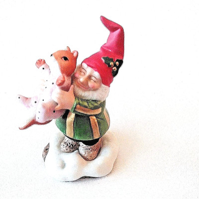 Vtg Fitz & Floyd Holiday Hamlet BABY SQUIRREL Figurine Enchanted Forest 1993 IOB