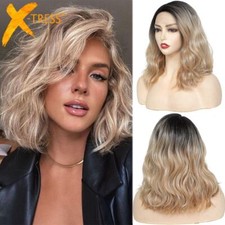 Synthetic Lace Front Wigs Ombre Wave Side Part 12'' Short Bob L Part Lace Wig
