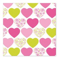 Papstar Servietten Sweetheart 33X33 Cm 20 StüCk