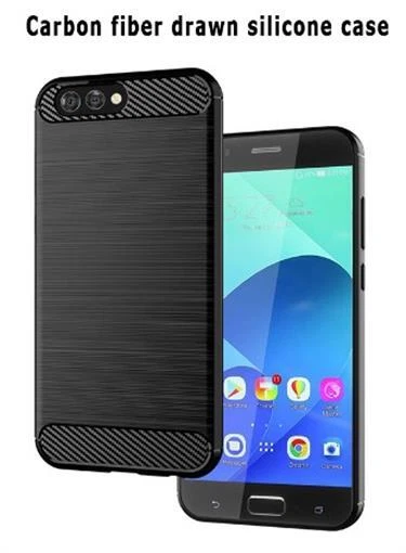 Funda de silicona dibujada de fibra de carbono de alta resistencia de calidad superior para ASUS ZenFone 4 Foto 2 de 4