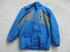 Magellan Jacket Medium Adult Blue Full Zip Removable Hoodie Pockets Logo Women M