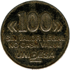 # ESPAÑA • FICHA DE JUEGO ARCADE ☆ 100 • CIRSA • MÁQUINA TRAGAMONEDAS ☆ FICHA • JETON ☆C2317