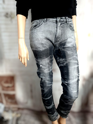  Sexy Woman coole Jeans Baggy Boyfriend grau/schwarz cooler Farbverlauf Gr.S-XL