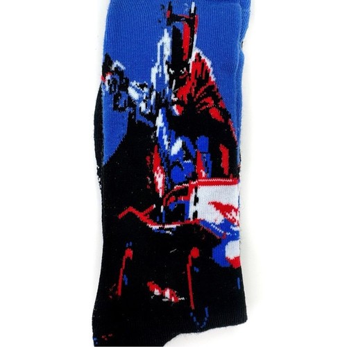The Batman Movie Crew Socks Mens Womens DC Comics Film Novelty Gift Blue Red - Picture 4 of 8