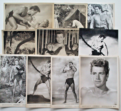 10x Still Photo TARZAN u, d, schwarze Dämon 1955 mit Gordon Scott Foto in Bilder